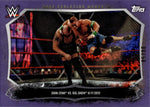 2015 John Cena VS Big Show Topps WWE Undisputed CAGE EVOLUTION MOMENTS PURPLE 08/50 #CEM4 Friday Night Smackdown