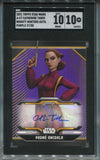 2021 Catherine Taber as Padme Amidala Topps Star Wars PURPLE BOUNTY HUNTERS AUTO 37/50 AUTOGRAPH SGC 10/10 #A-CT 9211