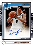 2024-25 Enrique Freeman Panini Donruss RATED ROOKIE AUTO Indiana Pacers #296