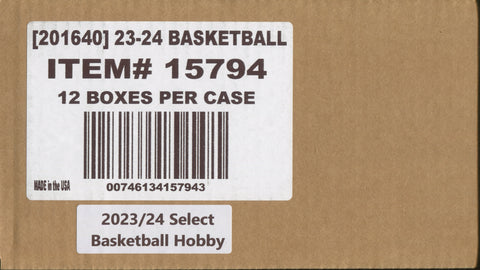 *NEW* 2023-24 Panini Select Basketball, 12 Hobby Box Case