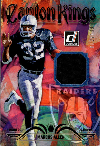 2023 Marcus Allen Panini Donruss CANTON KINGS JERSEY 002/199 RELIC #CK-10 Los Angeles Raiders HOF
