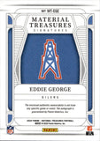 2024 Eddie George Panini National Treasures MATERIAL TREASURES SIGNATURES JERSEY AUTO 14/49 Houston Oilers #MT-EGE