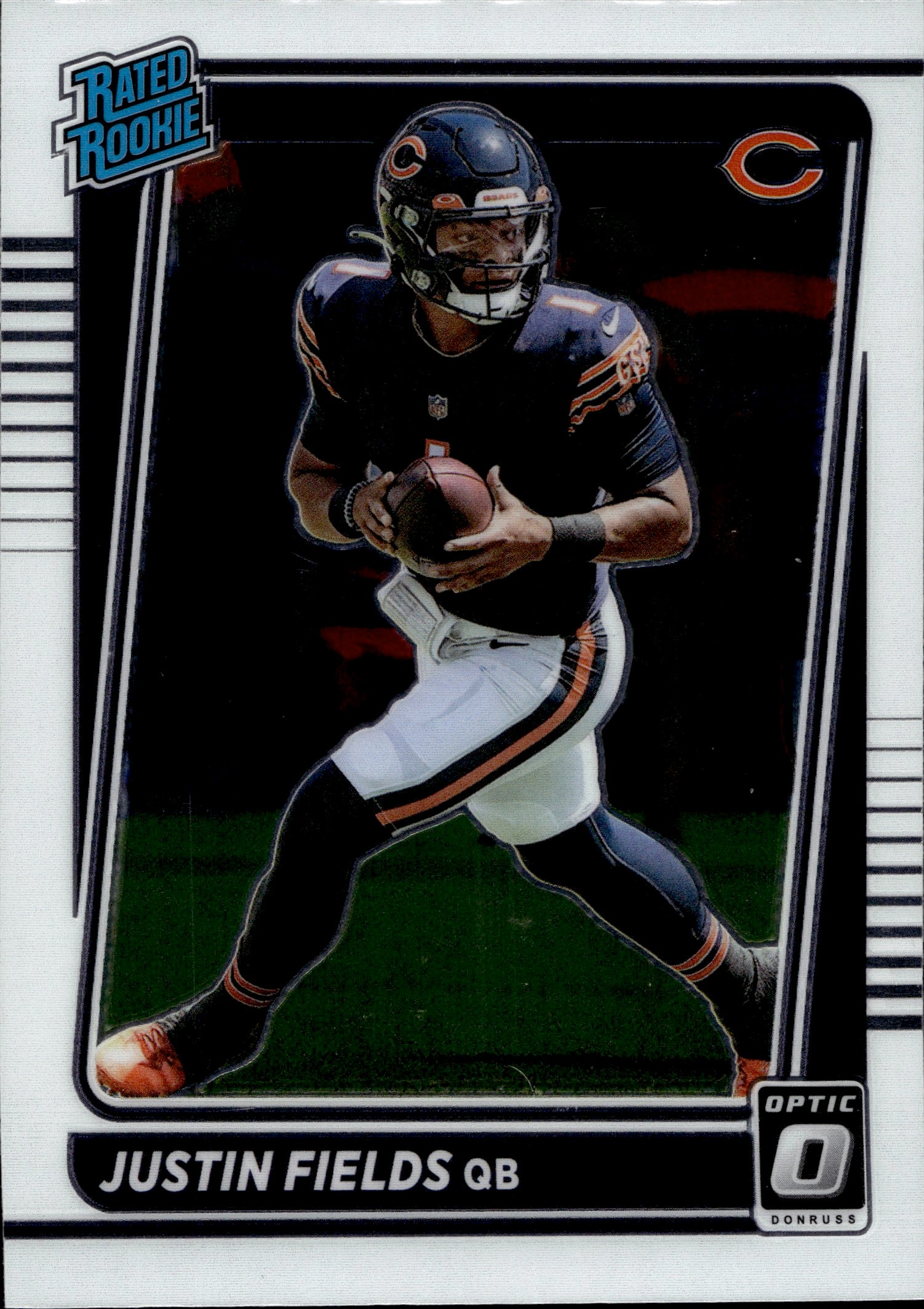 JUSTIN FIELDS 2022 PANINI DONRUSS ELITE FOOTBALL CARD-#20-BEARS 