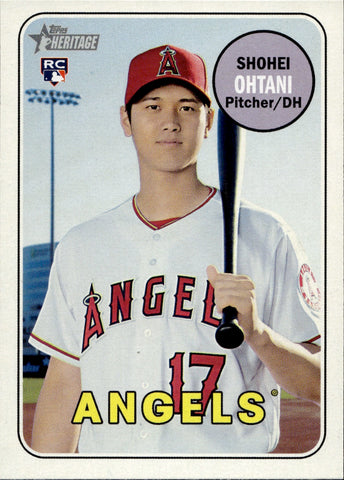 2018 Shohei Ohtani Topps Heritage ROOKIE Los Angeles Angels #600