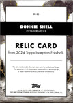2024 Donnie Shell Topps Inception ORANGE RELIC PATCH JERSEY 45/50 Pittsburgh Steelers #RC-DS