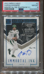 2023 Aaron Rodgers Panini Impeccable IMMORTAL INK PLATINUM AUTO PSA 8 1/1 New York Jets #2 4523