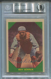 1960 Ray Schalk Fleer BAS AUTHENTIC AUTO AUTOGRAPH #56 Chicago White Sox 8195