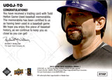 2010 Todd Helton Upper Deck Series 1 GAME JERSEY RELIC #UDGJ-TO Colorado Rockies