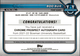 2021-22 Boo Buie Bowman University Chrome 1ST BOWMAN REFRACTOR AUTO AUTOGRAPH #BCPA-BBU New York Knicks 2