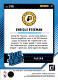 2024-25 Enrique Freeman Panini Donruss RATED ROOKIE AUTO Indiana Pacers #296