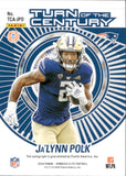 2024 Ja'Lynn Polk Donruss Elite PURPLE ROOKIE TURN OF THE CENTURY AUTO 10/10 AUTOGRAPH RC #TCA-JPO New England Patriots