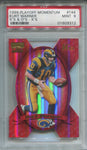 1999 Kurt Warner Playoff Momentum DIE CUT X'S & O'S ROOKIE 211/300 RC PSA 9 #144 St. Louis Rams 9312