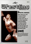 2024 Dwayne Johnson Leaf Metal Legends PRO WRESTLING PERIODICAL BLACK WAVE 1/2 #WP-1 WWE Legend