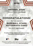 2023 Michael Siani Topps Series 1 BASEBALL STARS ROOKIE AUTO AUTOGRAPH RC #BSA-MSI Cincinnati Reds