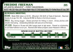 2011 Freddie Freeman Bowman ROOKIE RC #205 Atlanta Braves 14