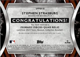 2022 Stephen Strasburg Topps Museum Collection PRIMARY PIECES QUAD JERSEY PATCH 42/75 RELIC #SPPQR-SS Washington Nationals