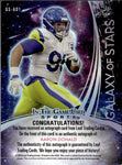 2024 Aaron Donald Leaf In the Game Used PLATINUM GALAXY OF STARS AUTO 3/3 AUTOGRAPH #GS-AD1 Los Angeles Rams