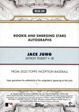 2025 Jace Jung Topps Inception BLUE ROOKIE AND EMERGING STARS AUTO 09/10 AUTOGRAPH RC #RESA-JJU Detroit Tigers
