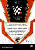 2024 Charlotte Flair Panini Select WWE GOLD PRIZM TURBO CHARGED 03/10 #13 Friday Night Smackdown