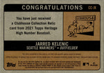 2021 Jarred Kelenic Topps Heritage High Number ROOKIE CLUBHOUSE COLLECTION JERSEY RELIC RC #CC-JK Seattle Mariners