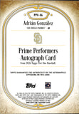 2026 Adrian Gonzalez Topps Tier One BLUE FOIL PRIME PERFORMERS AUTO 68/99 AUTOGRAPH #PPA-AG San Diego Padres
