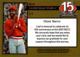 2025 Ozzie Smith Leaf 15TH Anniversary PURPLE LAVA 7/7 #92B-125 St. Louis Cardinals HOF