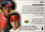 2000 Mark McGwire Rick Ankiel Upper Deck SPx WINNING MATERIALS DUAL BASE #MM-RA St. Louis Cardinals