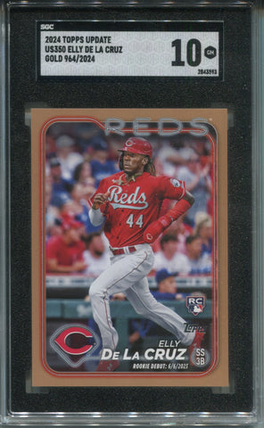 2024 Elly De La Cruz Topps Update GOLD ROOKIE 0964/2024 RC SGC 10 #US350 Cincinnati Rads 3593
