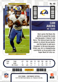 2022 Cam Akers Panini Contenders CRACKED ICE SEASON TICKET JERSEY NUMBER 03/21 #48 Los Angeles Rams