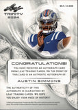 2024 Austin Simmons Leaf Trinity GREEN FOIL AUTO 07/25 AUTOGRAPH #BA-AS2 Ole Miss Rebels