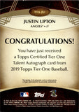 2019 Justin Upton Topps Tier One TALENT AUTO 067/100 AUTOGRAPH #TTA-JU Anaheim Angeles