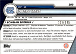 2023 Drake Maye Bowman University Chrome 1ST BOWMAN PURPLE REFRACTOR 323/399 #200 New England Patriots