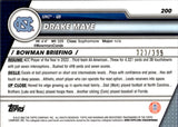 2023 Drake Maye Bowman University Chrome 1ST BOWMAN PURPLE REFRACTOR 323/399 #200 New England Patriots