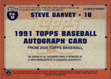 2026 Steve Garvey Topps 1991 DESIGN AUTO AUTOGRAPH #91A-SG Los Angeles Dodgers