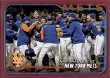 2024 New York Mets Topps Series 2 MOTHER'S DAY PINK BORDER 33/50 #557