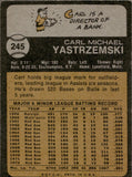 1973 Carl Yastrzemski Topps #245 Boston Red Sox BV $40