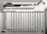 2020 Ichiro Suzuki Topps Series 1 SP VARIATION #192 Seattle Mariners HOF