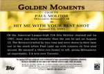 2012 Paul Molitor Topps GOLDEN MOMENTS AUTOGRAPH RELICS BAT AUTO 6/10 Milwaukee Brewers #GMAR-PM