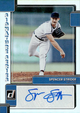 2022 Spencer Strider Panini Donruss ROOKIE SIGNATURE SERIES AUTO AUTOGRAPH RC #SS-SS Atlanta Braves