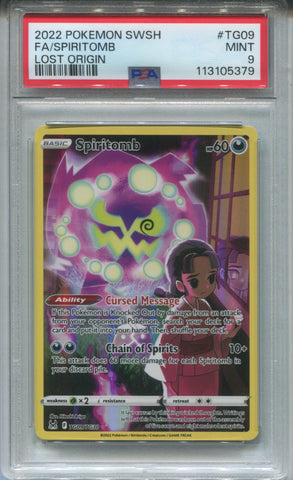2023 FA/ Spiritomb Pokemon Sword & Shield LOST ORIGIN PSA 9 #TG09 5379