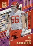 2022 George Karlaftis Panini Elite PURPLE ROOKIE 86/99 RC #138 Kansas City Chiefs