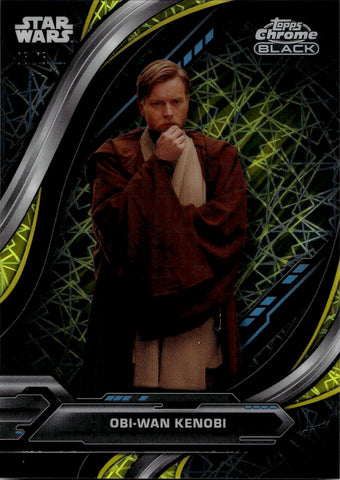 2024 Obi-Wan Kenobi Topps Chrome Black YELLOW LAZER REFRACTOR 5/75 #6