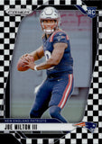 2024 Joe Milton III Panini Prizm BLACK AND WHITE CHECKERBOARD ROOKIE RC #354 New England Patriots