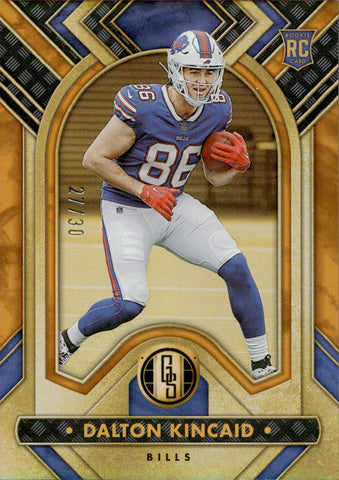 2023 Dalton Kincaid Panini Gold Standard CITRINE ROOKIE 22/30 RC #125 Buffalo Bills