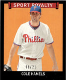 2009 Cole Hamels Upper Deck Goudey SPORT ROYALTY MINI BLACK 08/21 #241 Philadelphia Phillies