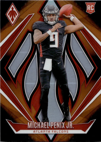 2024 Michael Penix Jr. Panini Phoenix ORANGE FADE ROOKIE RC #229 Atlanta Falcons