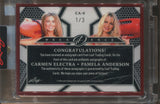 2023 Carmen Electra Pamela Anderson Leaf Decadence CO-STAR DUAL AUTOGRAPHS AUTO #CA-6