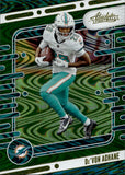 2024 De'Von Achane Panini Absolute GREEN WAVE 07/50 #67 Miami Dolphins