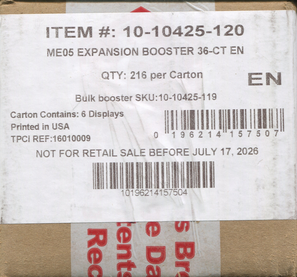 Pokemon Mega Evolution Pitch Black Booster 6-Box Case