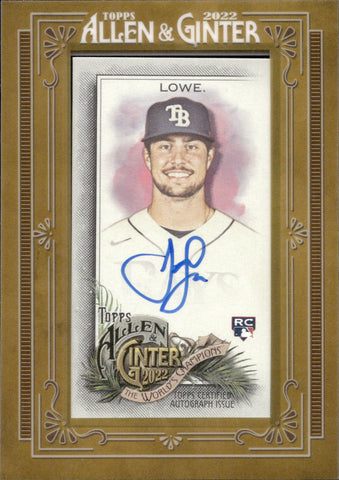 2022 Josh Lowe Topps Allen & Ginter ROOKIE MINI FRAMED AUTO AUTOGRAPH RC #MA-JL Tampa Bay Rays